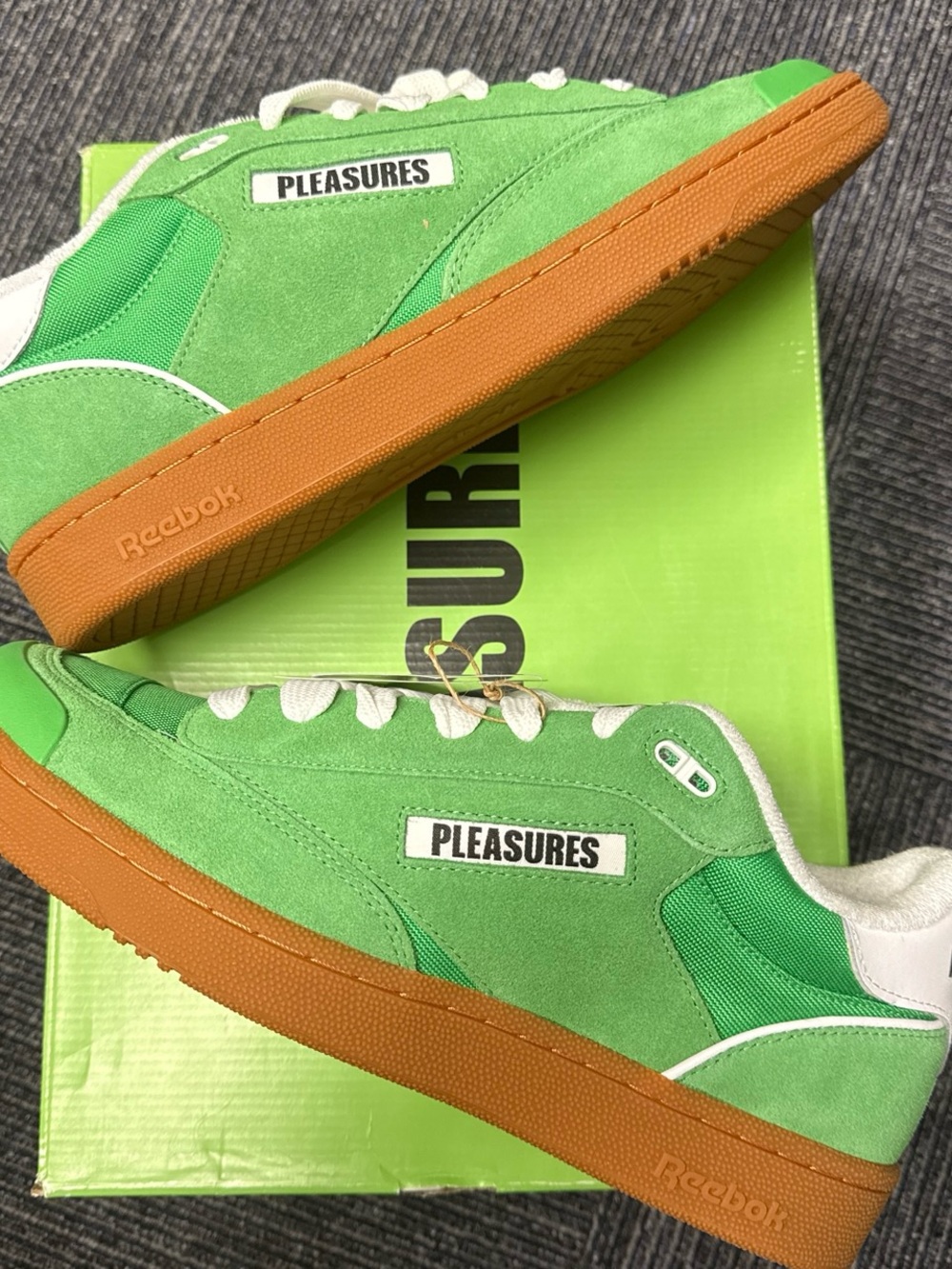 Reebok Club C Bulc Pleasures Sport Green Gum Sole